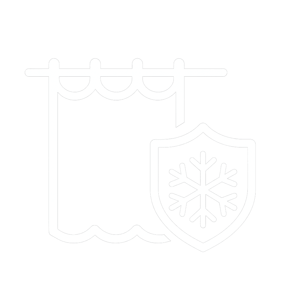 Icon Vorhang Schneeflocke WEISS